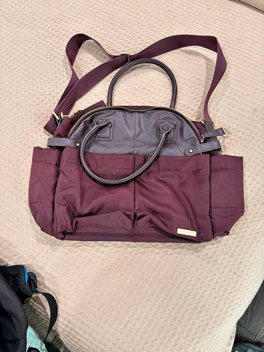 Skip Hop Duo Signature Diaper Bag Purple & Black
